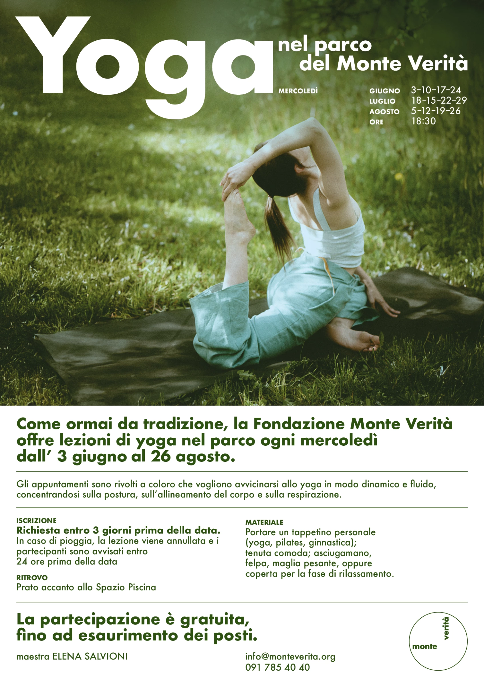 Yoga nel parco di Monte Verità