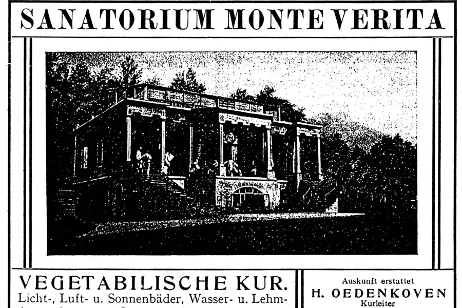 Pubblicità Sanatorio Monte Verità